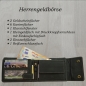 Preview: German Design Vollleder Herrenbörse Wild mit Hosenkette und Druckverschluss
